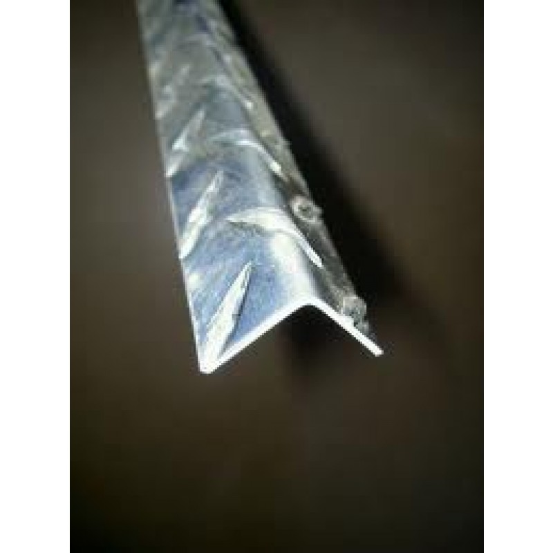 Aluminum Diamond Plate Angle .062 x 1 x 6 x 48 in Inside Reverse 3003