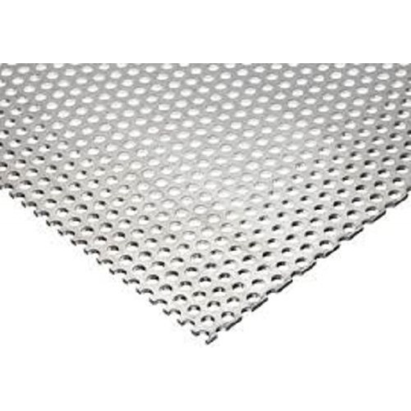PERFORATED ALUMINUM SHEET .063 x 24" x 48" 1/4" HOLES, 3/8" STAGGERS Shapiro Metal Supply