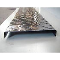 Aluminum diamond plate channel 4" x 2" x .045" x 48"