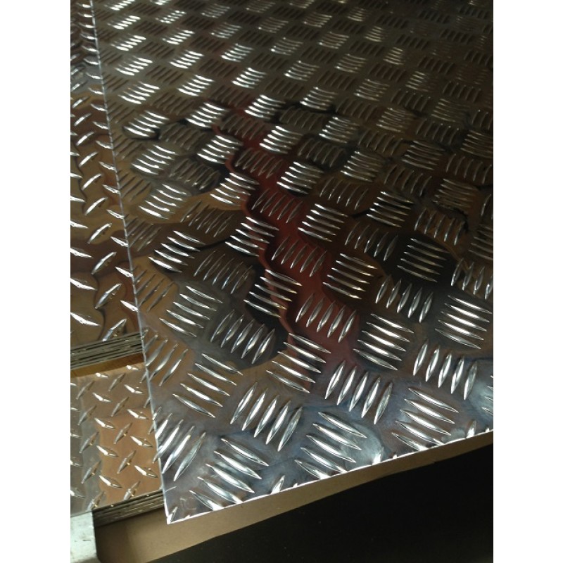AL Diamondplate Five Bar<br>.063" X 1' X 1'