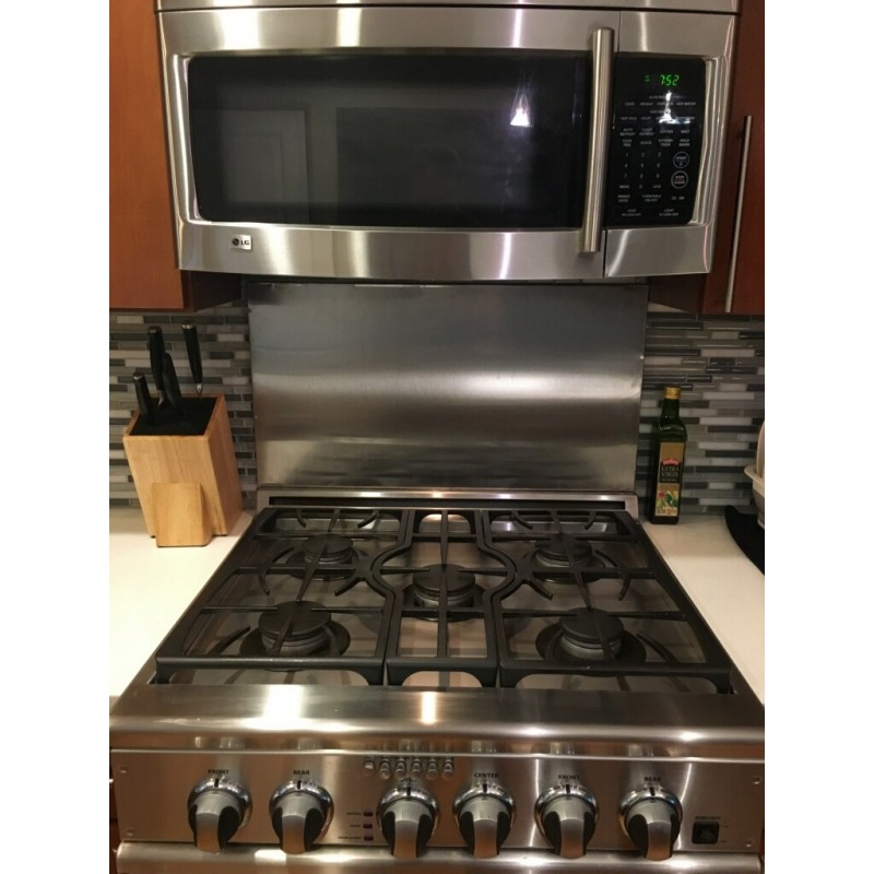 Stainless Steel Backsplash 30" x 30" 304 4 (Hemmed Edge) Shapiro