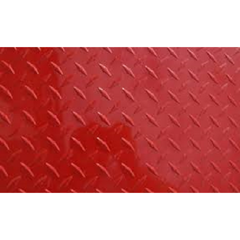 AL Diamondplate Painted Red<br> .025" X 2' X 4'